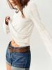 Elegant Bell Sleeve Knitwear Long Sleeve T-shirt