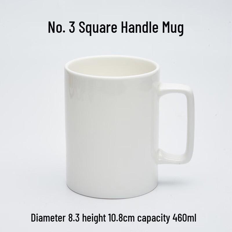 

Shangqi White Simple Bone China Coffee Mug Set