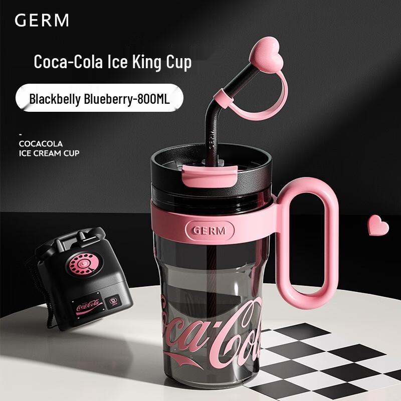 GEMEK Coca-Cola 800ml Portable Insulated Straw Cup