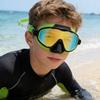 Kids Swim Goggles with Nose Cover Wide View Diving Glasses Snorkel Mask Comfort Fabric Strap Swimming Goggles for Boys & Girls