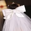 Accessories New Photo Veil Lace Edge Short Simple Wedding Veil With Comb Women's Tulle Bridal Veil