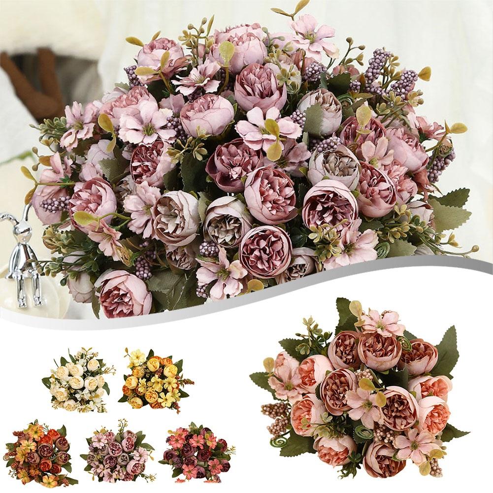 Office Decoration Rose Flower Rose Fake Flower Wedding Room Layout High Quality
