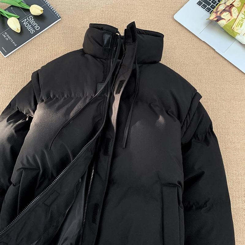 Cotton Clothes Men and Women with The Same Models of Winter Tide Couples Paragraph Sleeve Removable Vest Leisure Jacket Fashion Casual Jacket