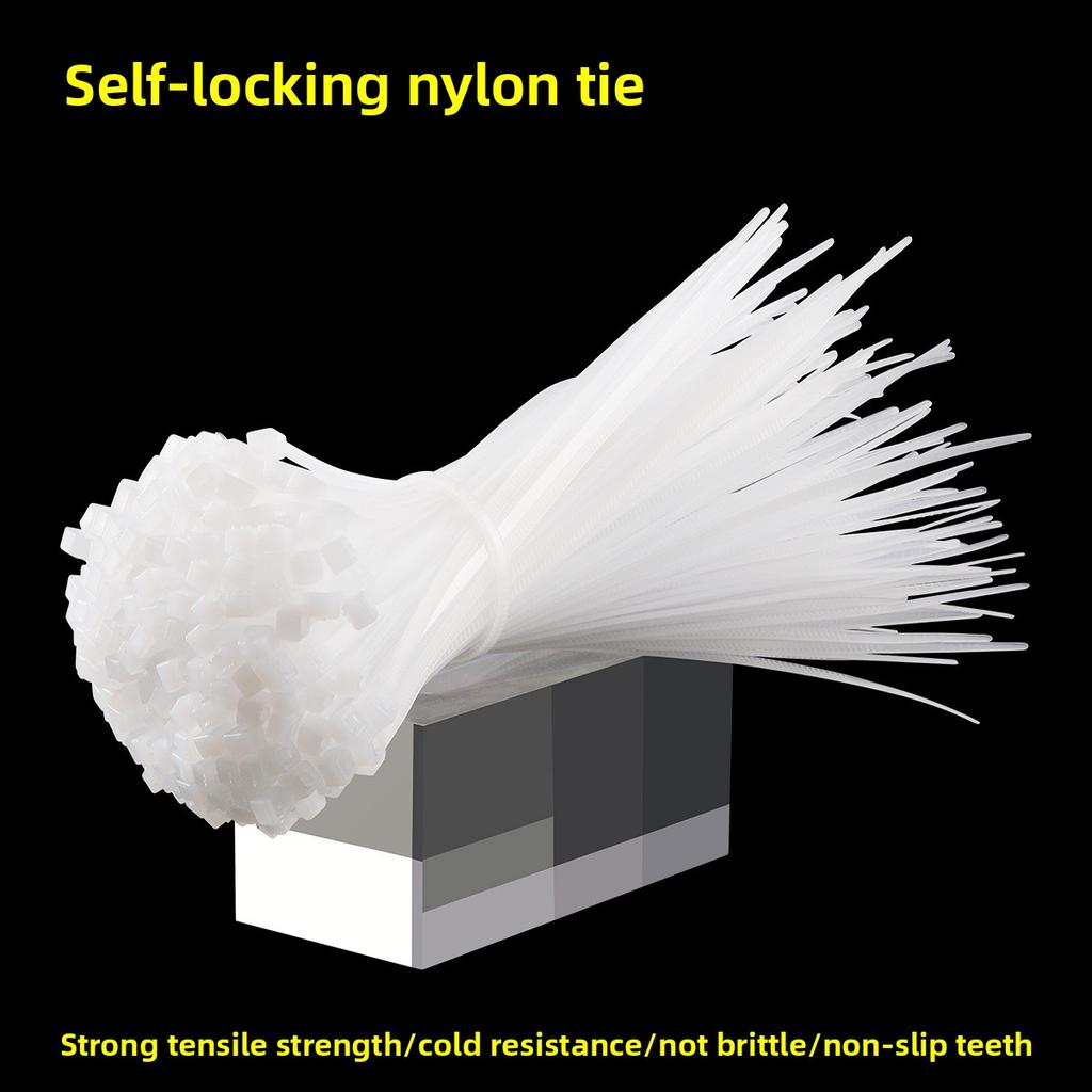 Large White Nylon Cable Ties of 4*150*4*200*5*250*3*60*3*80