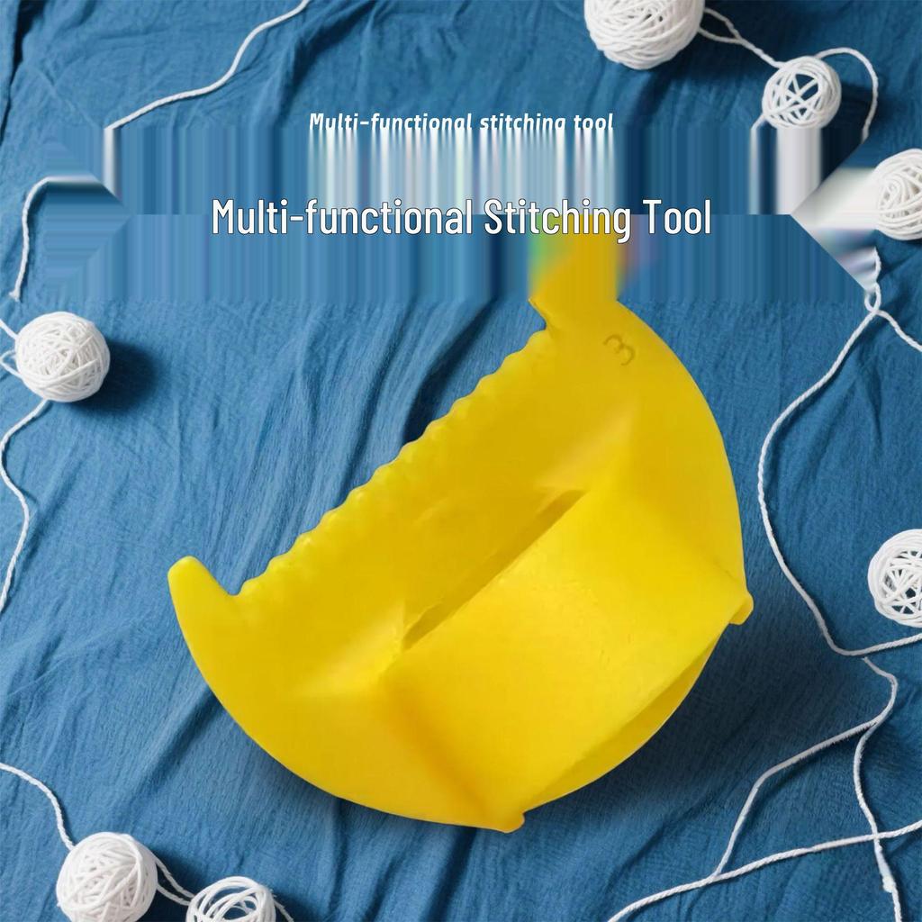 Hand-Stitched Edge Sewing Tool: Double Teeth Overlock Template for Fabric Art