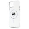 Karl Lagerfeld Klhmn61Hlschh Iphone 11   / Xr 6.1 Biały/White Hardcase Iml Metal Choupette Head Magsafe