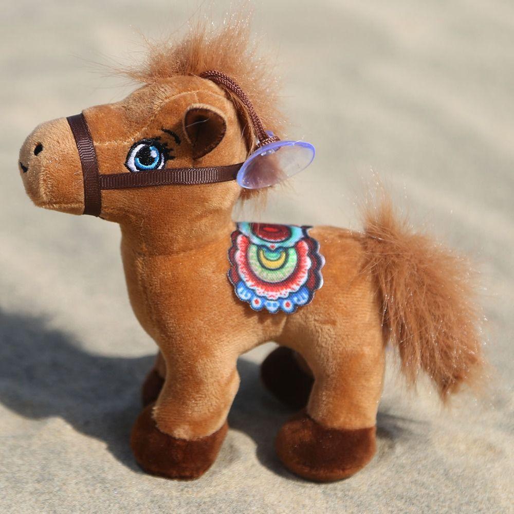 Cute Horse Plush Doll Toys Soft Mini Horse Keychain  Backpack Pendant