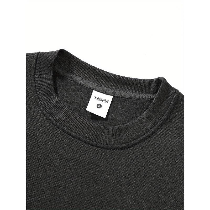 Men's Gothic Tattoo Girl Graphic Sweatshirt - Casual Loose Fit, Polyester, Round Neck, Long Sleeve - Edgy Streetwear for Autumn/Winter