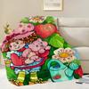 Niedliche S-Erdbeer-S-Shortcake-Decke Hautfreundlicher Komfort Warm Weich Plüschdecke Geeignet Sofa Wohnzimmer Büro Schlafzimmer