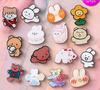 Cute Japanese Acrylic Brooch with Bunny Design, Girls Bag Accessory Pin