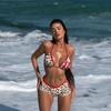 Women Sexy Halter Leopard Print Two Piece Bikini Swimsuit
