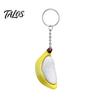 Push-pull Fidget Toy Keychain Pendant, Peeled Banana Stress Relief with Thickened Stainless Metal Steel Ring, Portable for Keys Backpacks Schoolbags