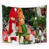 Christmas Santa Claus Decorative Print Pattern Tapestry Home Living Room Bedroom Wall Decoration Background Fabric Tapestry