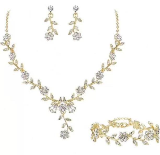 Elegantes Wasserziegel Braut-Halsketten- und Ohrring-Set: Heiß begehrter Hochzeitsschmuck