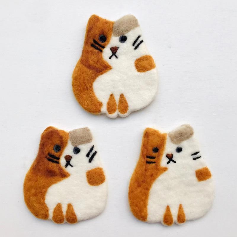 1 ks Vlněná plsť Měkké Stolní dekorace Ručně vyráběné Kreslené zvířátko Opakovaně použitelná Podložka pod šálek Tepelná izolace Lehká