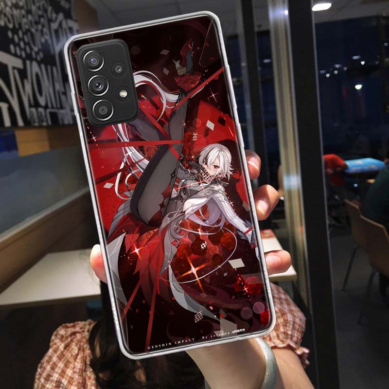 Arlecchino Genshin Impact Phone Case for Samsung A54 A57 A37 A17 A14 A15 A12 A24 A34 A55 A35 A25 A52S A07 A05S A04S A22 A32 A72