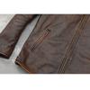Chinese Size Vintage Red Brown Real Cowhide Genuine Leather Jacket Men Motorcycle Coat Mens Biker Clothes Spring Autumn