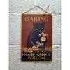 Cats Metal Wall Art, Vintage Feline Poster Decor Plaque