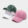 Streetwear Baseball Cap With Cross Stud Embroidery For Casual Men Women