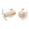 12pcs Natural Wooden Place Card Holders Stand Card Photo Clip Holder Rustic Wedding Decorations Party Table Number Name