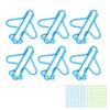100Pcs Cute Paper Clips Plane Shape Design Covered Wire Bright Color Fancy Paperclips for Scrapbook 