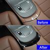 Car Center Console Armrest Box Trim Switch Buttons Panel Cover for Mercedes Benz E Class W213 2017-2025 Carbon Fiber
