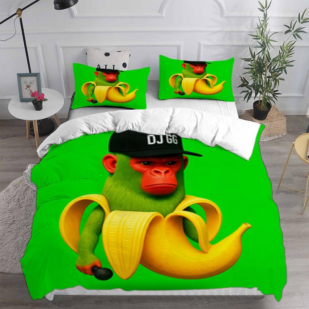 Ai Italienischer Hirnfraß Tung Tung Sahur Bettwäschesets Bettüberwurf Steppdecke Bettbezug Kissenbezug 2-3-teilige Sets Schlafzimmerdeko