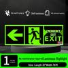 Fluorescent Fire Exit Sign - Self-Adhesive, No Wiring