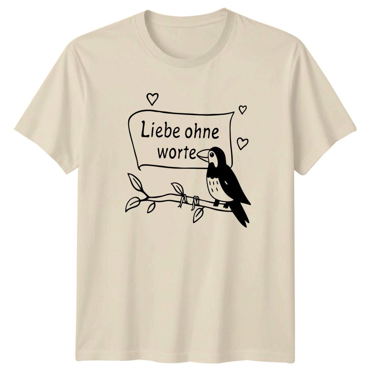 Liebe Ohne Worte Womens T-Shirt Birds Love Romance Valentines Day Gift For Her XXL