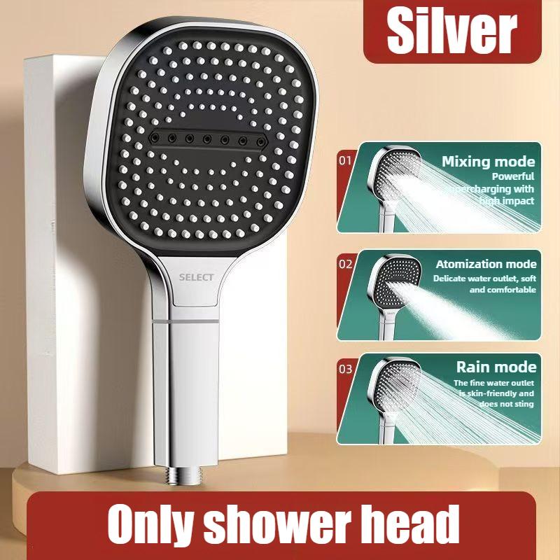 13cm Large Panel 3 Modes High Pressure Shower Head Massage Shower Head With Filter Bathroom Accessories New