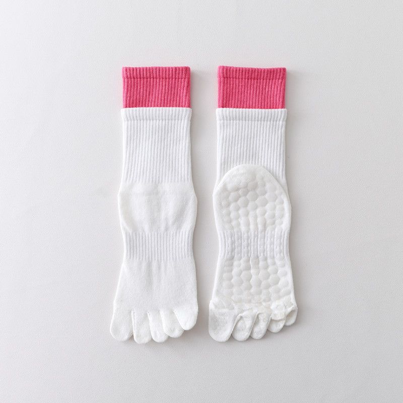 

Tube Five-Finger Yoga Socks Women s Double Mouth Split Toe Pilates Socks Professional Non-Slip Indoor Sports Fitness Dance Pantyhose 9205 five-finger yoga socks White 1 pair]