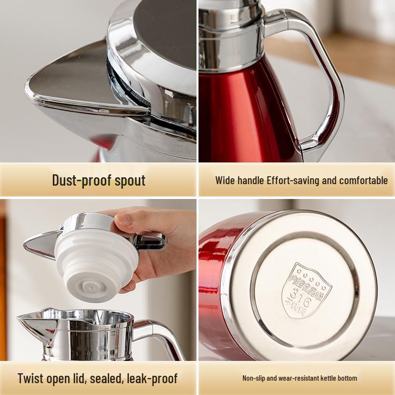 Large Capacity Stainless Steel Insulated Thermos Flask for Home, Commercial, or Hotel Use