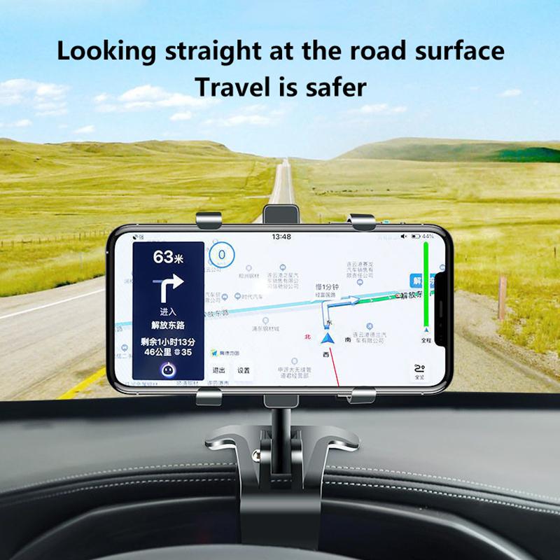 Car Mobile Phone Holder Multi-Function Rotating Instrument Panel Rearview Mirror Navigation Holder Gps Widely Compatible