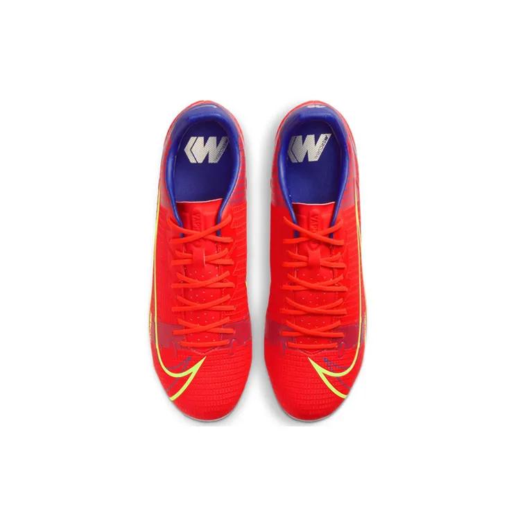 Nike Mercurial Vapor 14 Academy FG MG 'Bright Crimson Indigo Burst' (Unisex) Bright Crimson / Indigo Burst / White / Metallic Silver Soccer Shoes