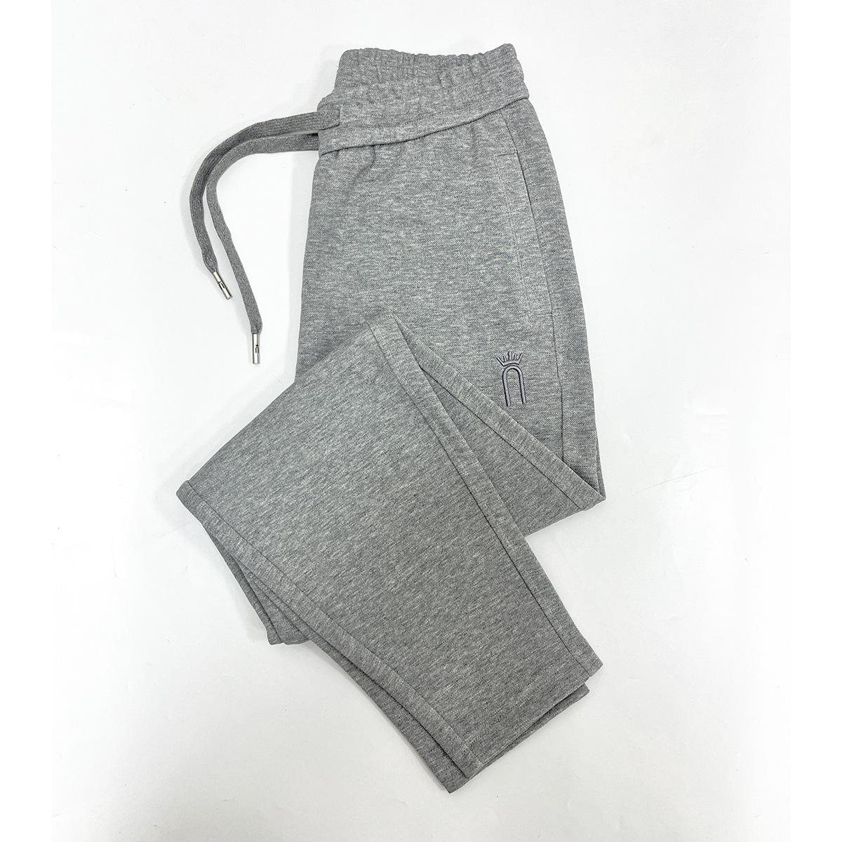 

Светло-серые женские спортивные брюки прямого кроя слим - Весна/Осень 2025 Повседневная посадка для миниатюрных M