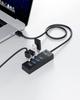 SAN ZANG MASTER USB 5Gbps No USB Expansion Drivers Compatible with and Chromebook 4-Port 3.0 Hub, High-Speed Transfer, Lightweight, Required, Windows,