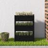 VidaXL Jardinière Noir 77x25x104,5 cm Bois massif de pin 823938