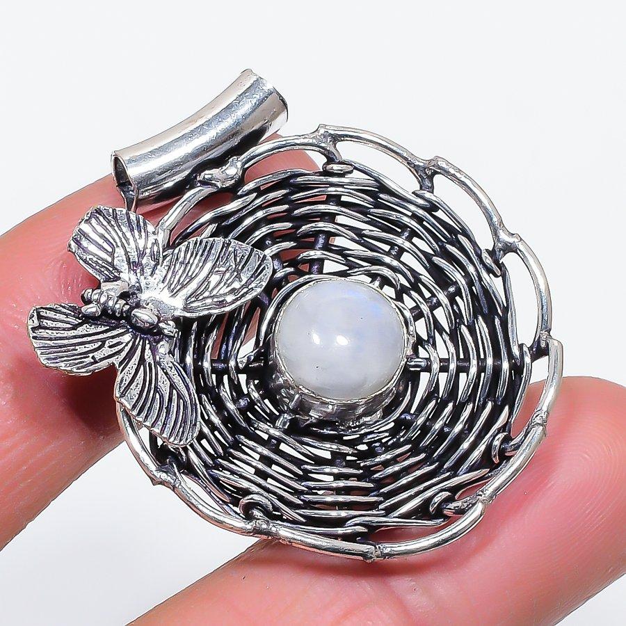 

Natural Moonstone Gemstone 925 Sterling Silver Jewelry Pendant 1.65 j2n01