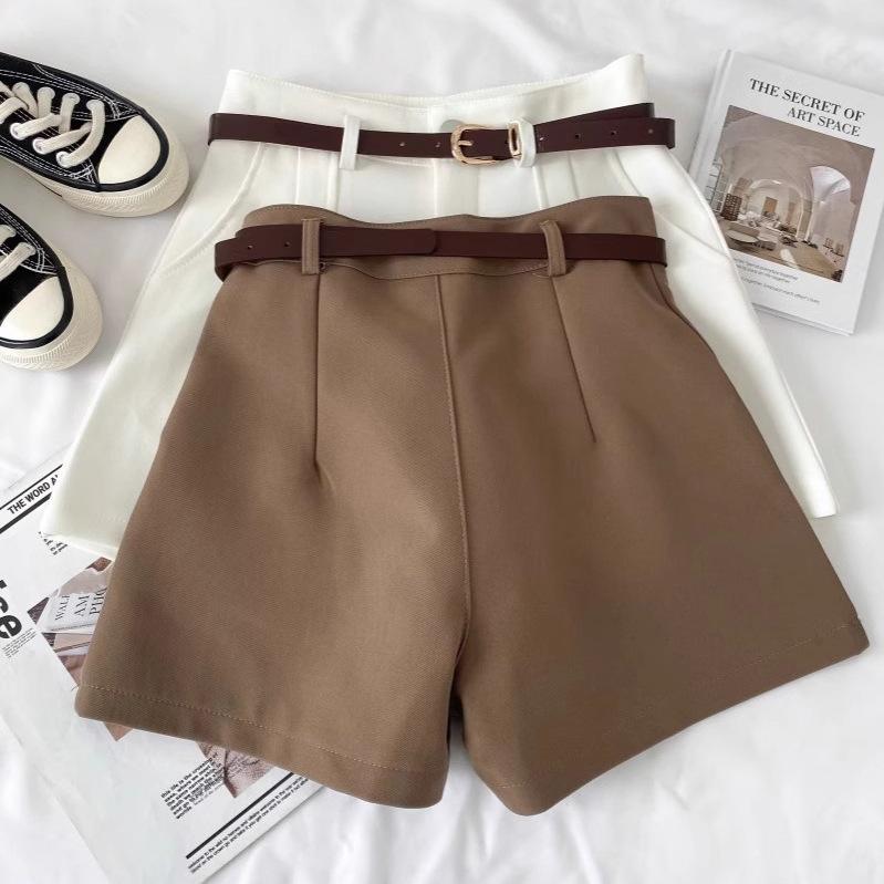 Chic Women's High-Waisted Wide-Leg Belted Shorts - Summer 2025 Arrival