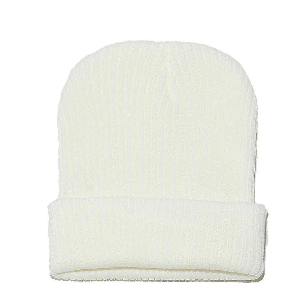 Solid color striped knitted hat women's warm hat autumn and winter outdoor bag head wool hat riding ear protector cold hat men