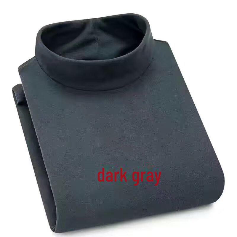 

Мужская водолазка с длинными рукавами из немецкого бархата — облегающая, двухсторонняя, осенне-зимний топ XXL темно-серого