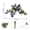 UV Resistant Artificial Petunias Flowers Realistic Weather Resistant Simulated Leaf Vines Vibrant Colors Faux Petunias Balcony