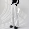 Elegant Women Casual Wide Leg Flare Pants New Fashion High Waist Loose Solid Straight Trousers Women Solid Drawstring Simple Office Ladies Pants 2344
