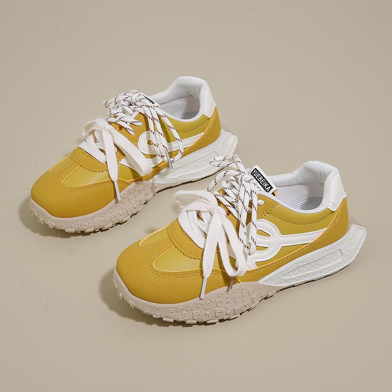 

Spring new low-top fashion casual retro versatile casual sneakers 40 жёлтый