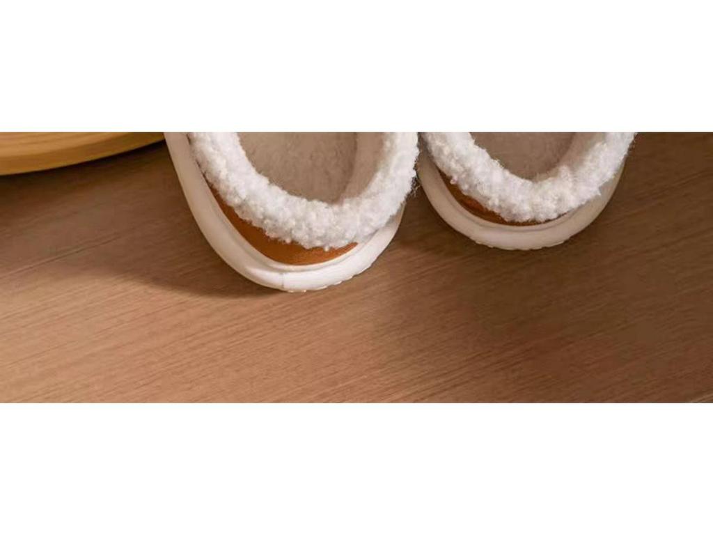 Damskie Zimowe Grube Kapcie Bawełniane Antypoślizgowe – Ciepłe Kapcie Indoor/Outdoor Zamknięte z Magicznym Rzepem