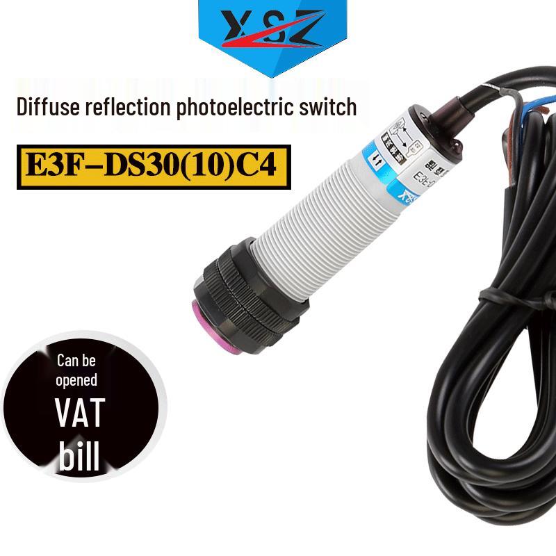 Xin Sen Zheng E3F-DS30C4 Infrared Diffuse Reflective Photoelectric Sensor Switch E3F-DS30C4 Yellow