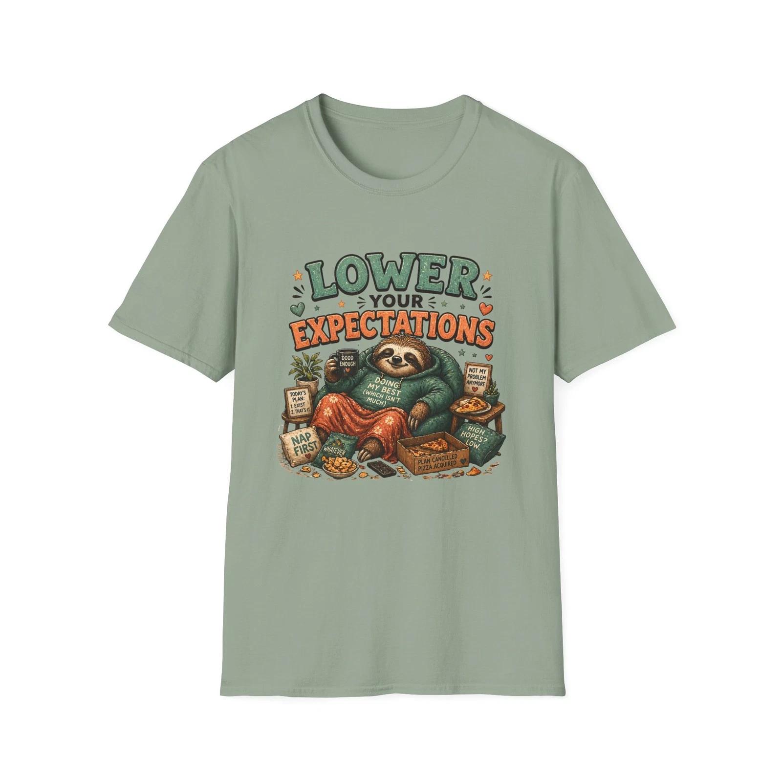 Lower Your Expectations sloth Children s Children s T Children s T-shirt | Lazy Sloth Funny Tee 120