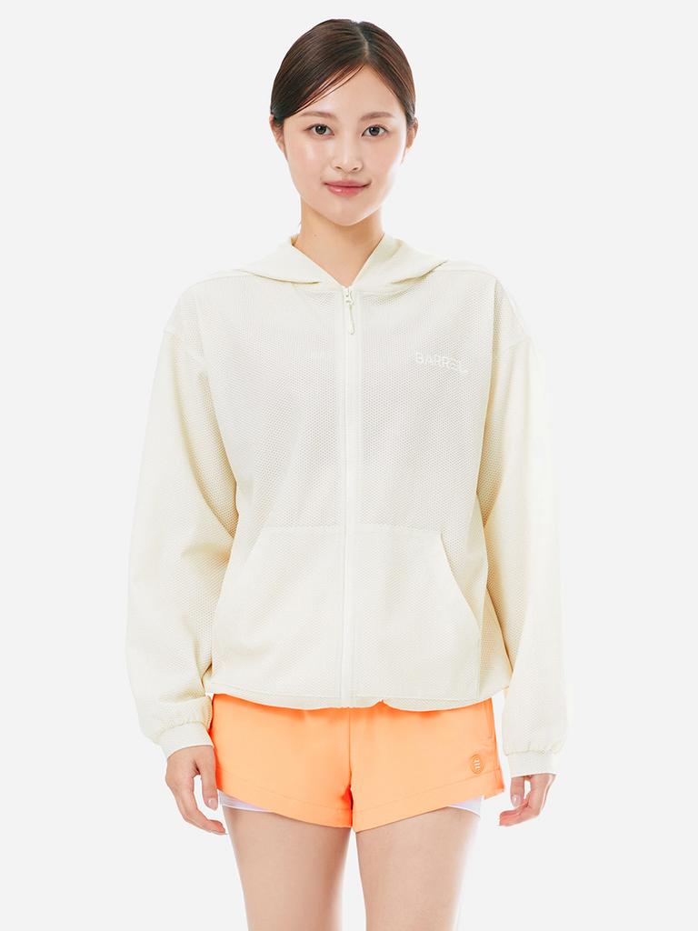 BARREL Women'S Essential Cover-Up Zip-Up Jacket Ivory (B5Swwjk001Ivr)