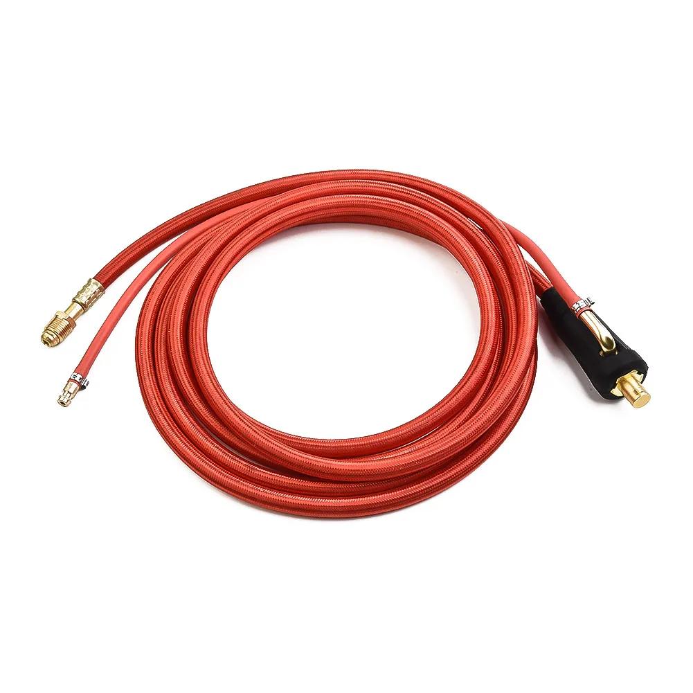 Wp26 Quick Connect Tig Welding Torch Gas-electric Integrated Red Hose Cable Wire WP26 Quick Connect Gas-electric Integrated