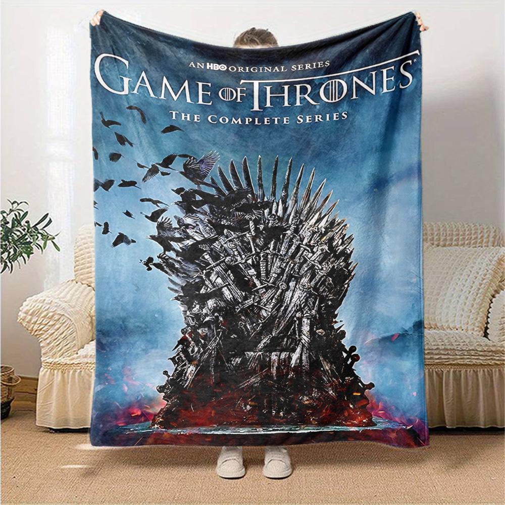 1pc Game of Thrones The Complete Series Flannel Blanket Soft Warm Throw for Home, Office, Travel, All-Season Cozy Bedding GiftL1258